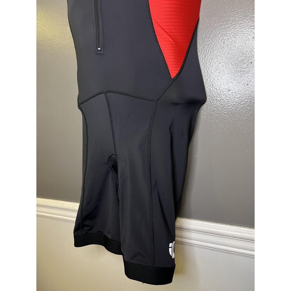 Pearl Izumi Select Cycling Skinsuit Mens Medium Black Red Sleeveless Padded - Picture 5 of 10